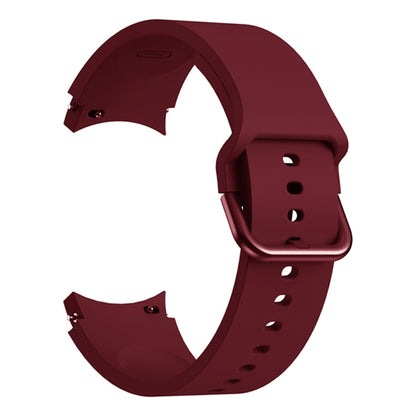 For Samsung Galaxy Watch4 Classic 42mm Universal Silicone Colorful Buckle Watch Band(Wine Red) - Watch Bands by buy2fix | Online Shopping UK | buy2fix