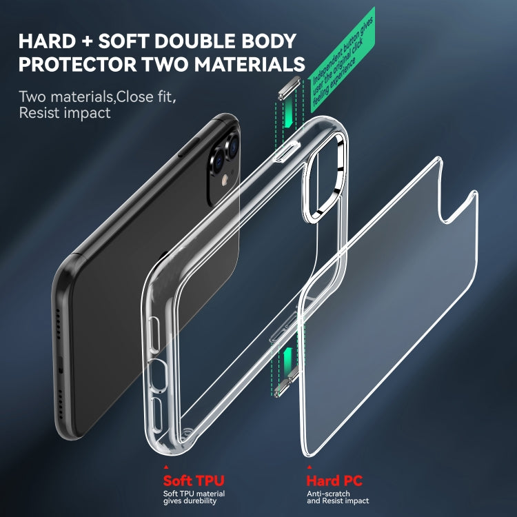 For iPhone 11 TPU + PC Transparent Shockproof Protective Case - iPhone 11 Cases by buy2fix | Online Shopping UK | buy2fix