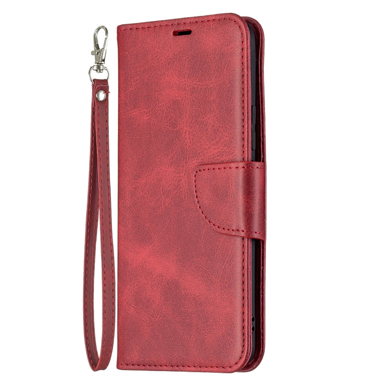 For OPPO Realme 8/Realme 8 Pro Retro Lambskin Texture Pure Color Horizontal Flip PU Leather Case with Holder & Card Slots & Wallet & Lanyard(Red) - Realme Cases by buy2fix | Online Shopping UK | buy2fix