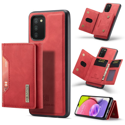 DG.MING M2 Series 3-Fold Multi Card Bag Back Cover Shockproof Case with Wallet & Holder Function For Samsung Galaxy A03s EU Version(Red) - Galaxy Phone Cases by DG.MING | Online Shopping UK | buy2fix