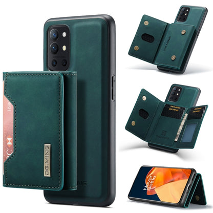 DG.MING M2 Series 3-Fold Multi Card Bag Back Cover Shockproof Case with Wallet & Holder Function For OnePlus 9R(Green) - OnePlus Cases by DG.MING | Online Shopping UK | buy2fix