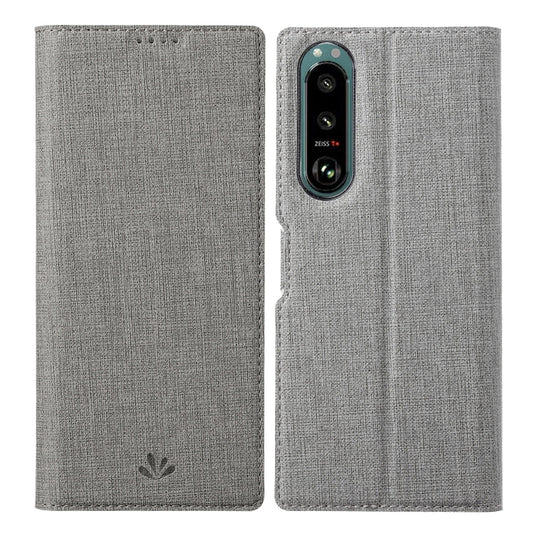 For Sony Xperia 5 III ViLi DMX Series Shockproof TPU + PU Leather Magnetic Attraction Horizontal Flip Case with Card Slot & Holder(Grey) - Sony Cases by ViLi | Online Shopping UK | buy2fix