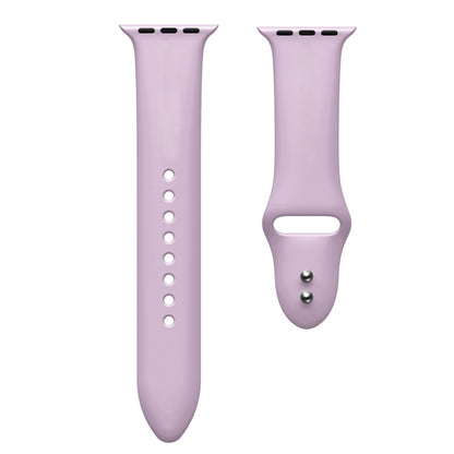 Double Nail Silicone Strap Watch Band For Apple Watch Series 9&8&7 41mm / SE 3&SE 2&6&SE&5&4 40mm / 3&2&1 38mm(Lavender) - Watch Bands by buy2fix | Online Shopping UK | buy2fix