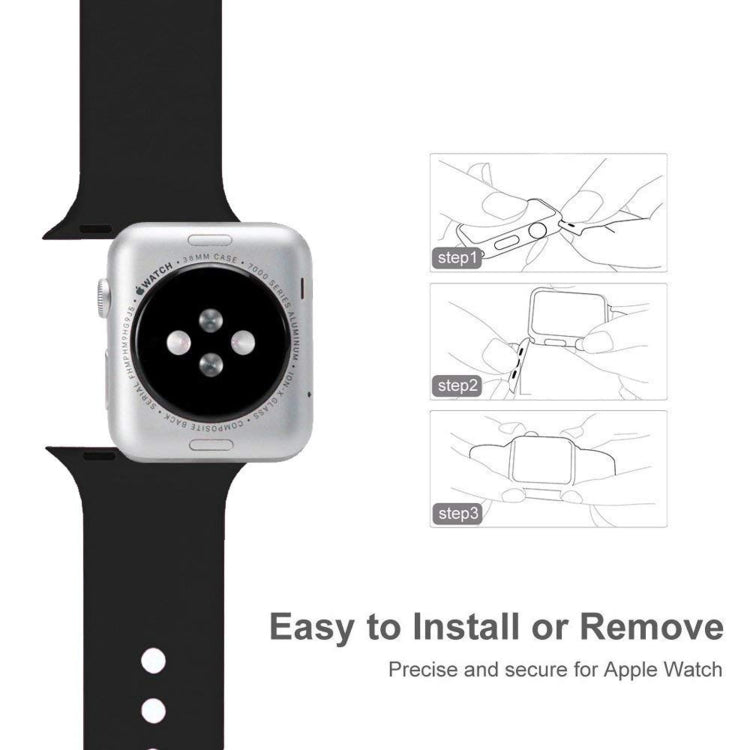 Double Nail Silicone Strap Watch Band For Apple Watch Series 9&8&7 41mm / SE 3&SE 2&6&SE&5&4 40mm / 3&2&1 38mm(Lavender) - Watch Bands by buy2fix | Online Shopping UK | buy2fix