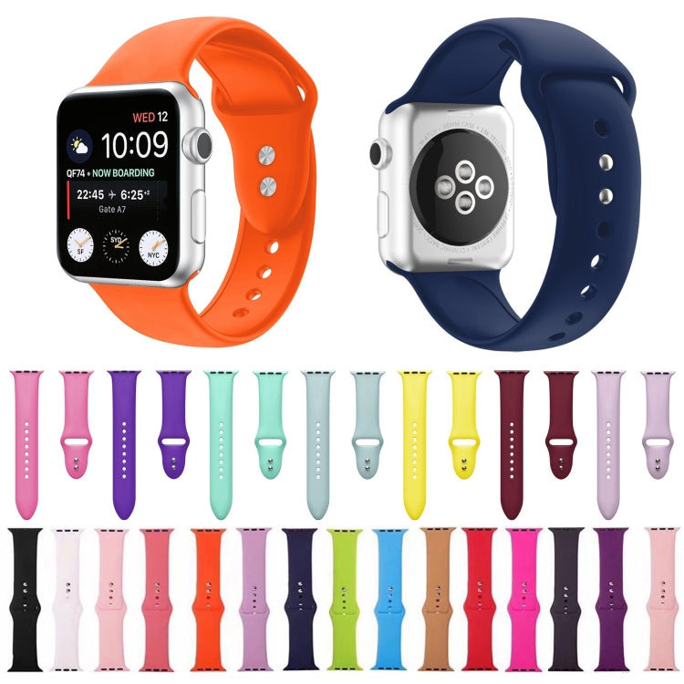 Double Nail Silicone Strap Watch Band For Apple Watch Series 9&8&7 41mm / SE 3&SE 2&6&SE&5&4 40mm / 3&2&1 38mm(Lavender) - Watch Bands by buy2fix | Online Shopping UK | buy2fix