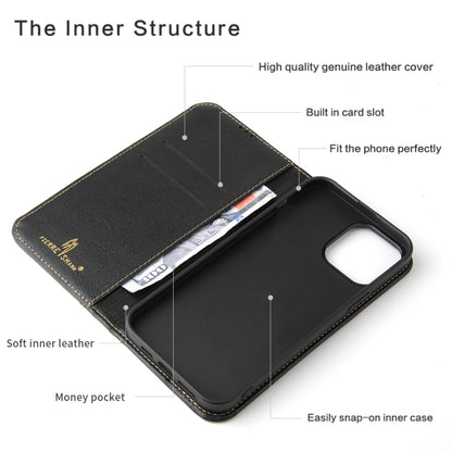 For iPhone 13 Pro Max Genuine Leather Horizontal Flip Leather Case with Holder & Card Slots & Wallet (Black) - iPhone 13 Pro Max Cases by buy2fix | Online Shopping UK | buy2fix