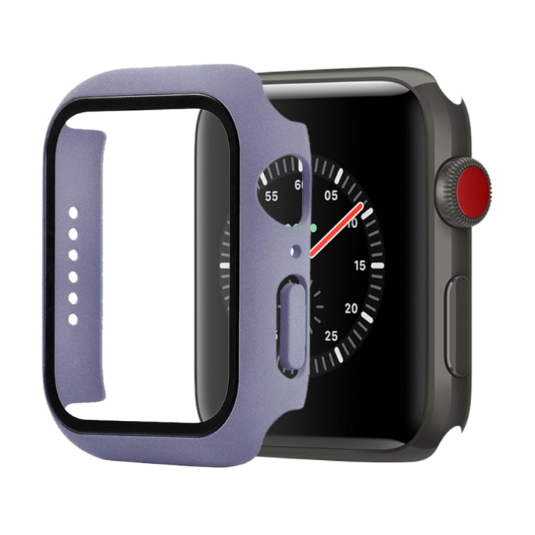 Shockproof PC+Tempered Glass Protective Case with Packed Carton For Apple Watch Series 3 & 2 & 1 42mm(Lavender) - Watch Cases by buy2fix | Online Shopping UK | buy2fix