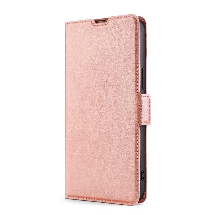 For iPhone 13 mini Ultra-thin Voltage Side Buckle PU + TPU Horizontal Flip Leather Case with Holder & Card Slot (Rose Gold) - iPhone 13 mini Cases by buy2fix | Online Shopping UK | buy2fix