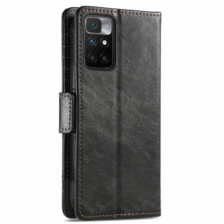 For Xiaomi Redmi 10 CaseNeo Business Splicing Dual Magnetic Buckle Horizontal Flip PU Leather Case with Holder & Card Slots & Wallet(Black) - Xiaomi Cases by buy2fix | Online Shopping UK | buy2fix