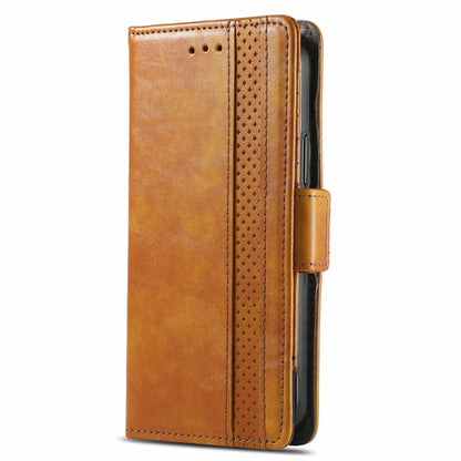 For Doogee X96 Pro CaseNeo Business Splicing Dual Magnetic Buckle Horizontal Flip PU Leather Case with Holder & Card Slots & Wallet(Khaki) - More Brand by buy2fix | Online Shopping UK | buy2fix