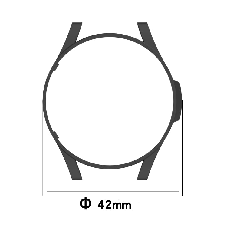 For Samsung Galaxy Watch4 Classic 42mm Half Coverage Hollowed PC Protective Case(Black) - Watch Cases by buy2fix | Online Shopping UK | buy2fix