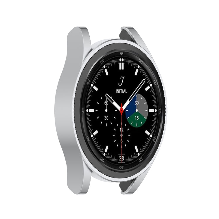 For Samsung Galaxy Watch4 Classic 42mm Half Coverage Hollowed PC Protective Case(Silver) - Watch Cases by buy2fix | Online Shopping UK | buy2fix