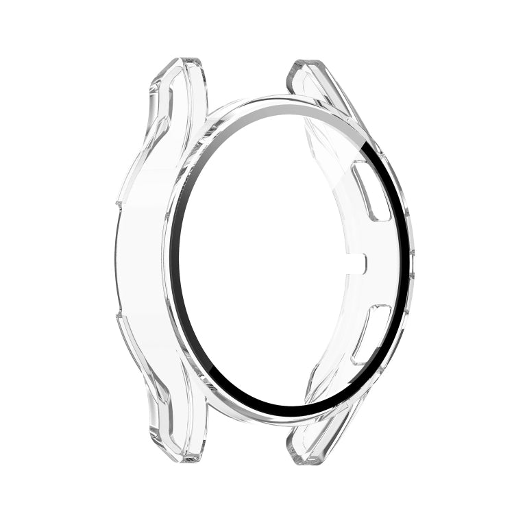 For Samsung Galaxy Watch4 40mm PC Protective Case with Tempered Glass Film(Transparent White) - Watch Cases by buy2fix | Online Shopping UK | buy2fix