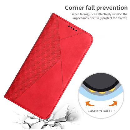 For iPhone X / XS Diamond Pattern Splicing Skin Feel Magnetic Horizontal Flip Leather Case with Card Slots & Holder & Wallet(Red) - More iPhone Cases by buy2fix | Online Shopping UK | buy2fix