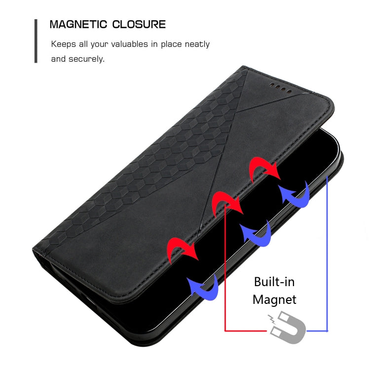 For Xiaomi Redmi Note 9 Pro Diamond Pattern Splicing Skin Feel Magnetic Horizontal Flip Leather Case with Card Slots & Holder & Wallet(Black) - Xiaomi Cases by buy2fix | Online Shopping UK | buy2fix