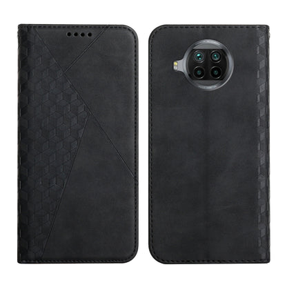 For Xiaomi Mi 10T Lite 5G Diamond Pattern Splicing Skin Feel Magnetic Horizontal Flip Leather Case with Card Slots & Holder & Wallet(Black) - Xiaomi Cases by buy2fix | Online Shopping UK | buy2fix