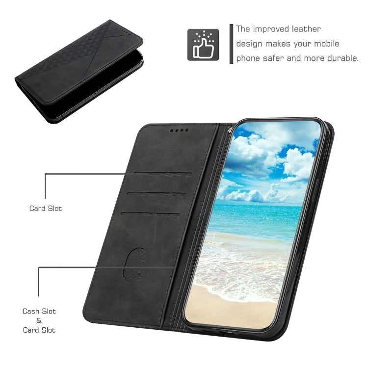 For Xiaomi Mi 10T Lite 5G Diamond Pattern Splicing Skin Feel Magnetic Horizontal Flip Leather Case with Card Slots & Holder & Wallet(Black) - Xiaomi Cases by buy2fix | Online Shopping UK | buy2fix