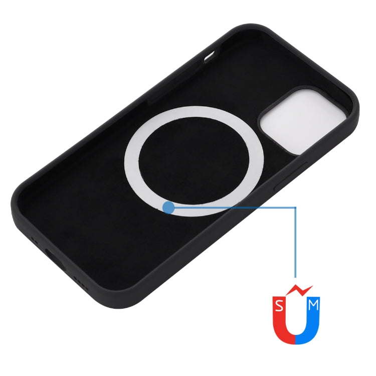 For iPhone 13 mini Shockproof Silicone Magnetic Magsafe Case (Black) - iPhone 13 mini Cases by buy2fix | Online Shopping UK | buy2fix