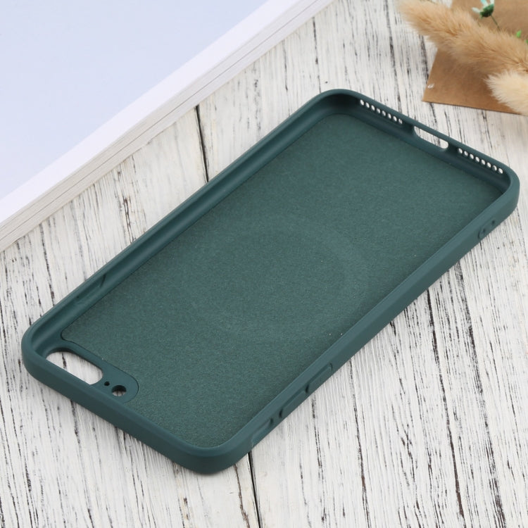 Silicone Full Coverage Shockproof Magsafe Case For iPhone 7 Plus / 8 Plus(Deep Green) - More iPhone Cases by buy2fix | Online Shopping UK | buy2fix