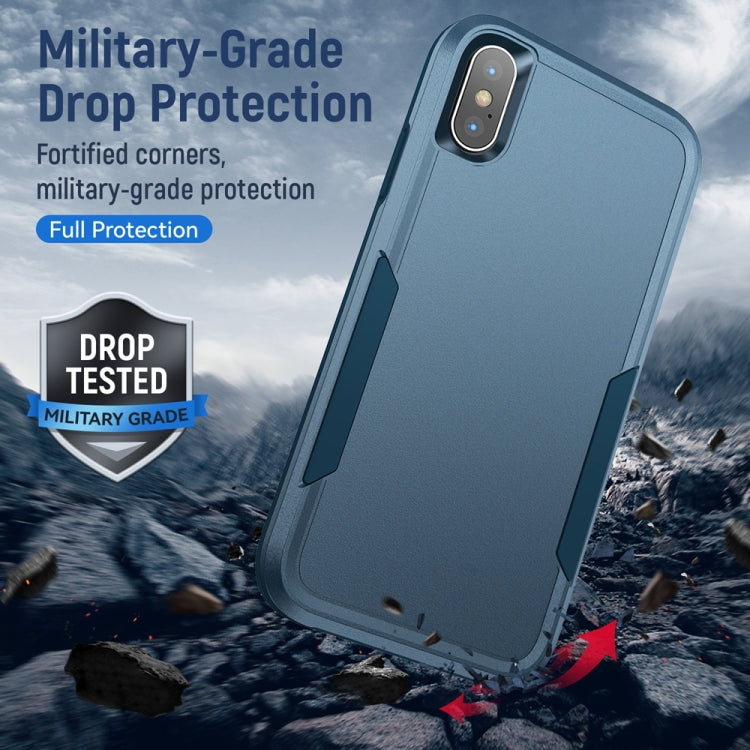 For iPhone X / XS Pioneer Armor Heavy Duty Shockproof Phone Case(Blue) - More iPhone Cases by buy2fix | Online Shopping UK | buy2fix