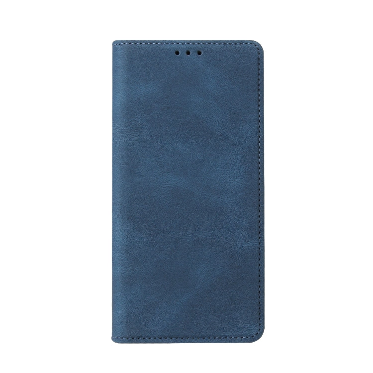 For Xiaomi Redmi Note 8 Pro Simple Suction Closure Horizontal Flip Leather Case with Holder & Card Slot & Wallet(Blue) - Xiaomi Cases by buy2fix | Online Shopping UK | buy2fix