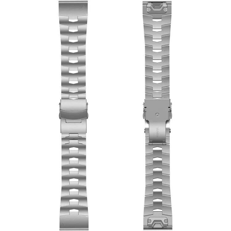 For Garmin Fenix 6X 26mm Titanium Alloy Quick Release Watch Band(Silver) - Watch Bands by buy2fix | Online Shopping UK | buy2fix