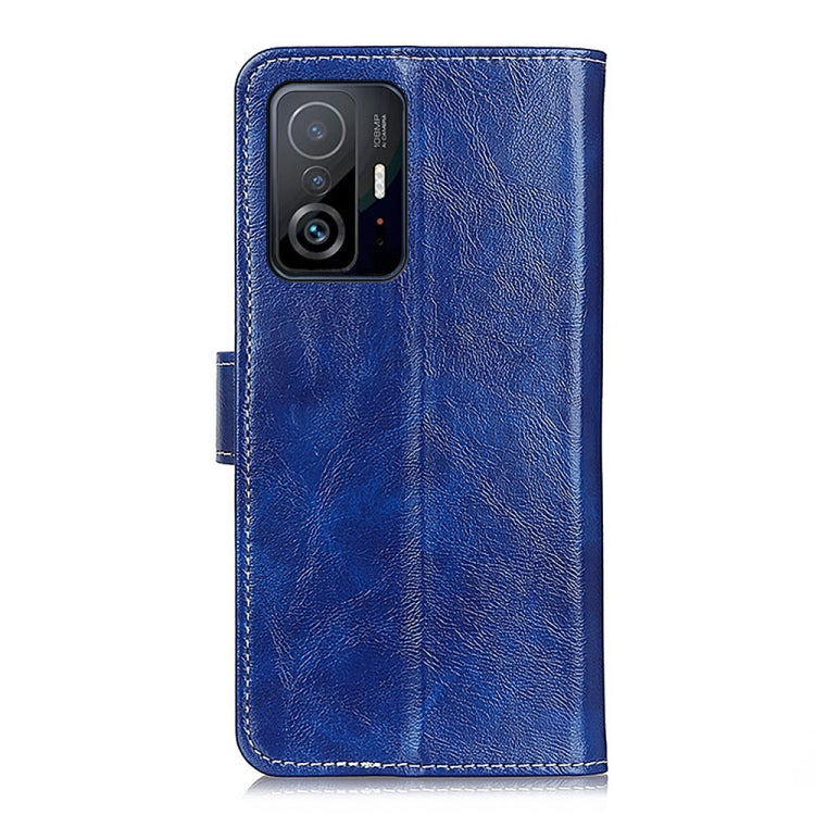 For Xiaomi Mi 11T / 11T Pro Retro Crazy Horse Texture Horizontal Flip Leather Case with Holder & Card Slots & Photo Frame & Wallet(Blue) - Xiaomi Cases by buy2fix | Online Shopping UK | buy2fix