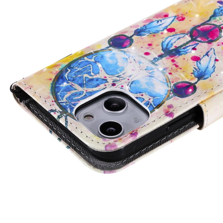 For iPhone 13 mini 3D Painted Pattern Horizontal Flip Leather Case with Holder & Card Slots & Wallet (Wind Chimes) - iPhone 13 mini Cases by buy2fix | Online Shopping UK | buy2fix