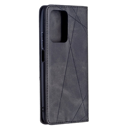 For Xiaomi Mi 11T Rhombus Texture Horizontal Flip Magnetic Leather Case with Holder & Card Slots(Black) - Xiaomi Cases by buy2fix | Online Shopping UK | buy2fix