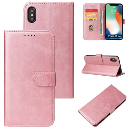 For iPhone X / XS Calf Texture Buckle Horizontal Flip Leather Case with Holder & Card Slots & Wallet(Rose Gold) - More iPhone Cases by buy2fix | Online Shopping UK | buy2fix