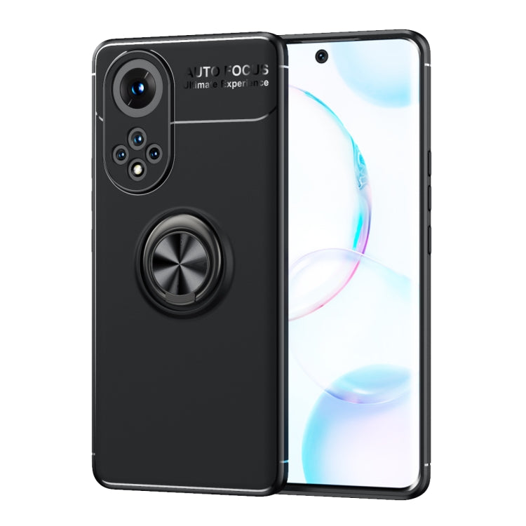 For Huawei Nova 9 Metal Ring Holder 360 Degree Rotating TPU Case(Black) - Huawei Cases by buy2fix | Online Shopping UK | buy2fix