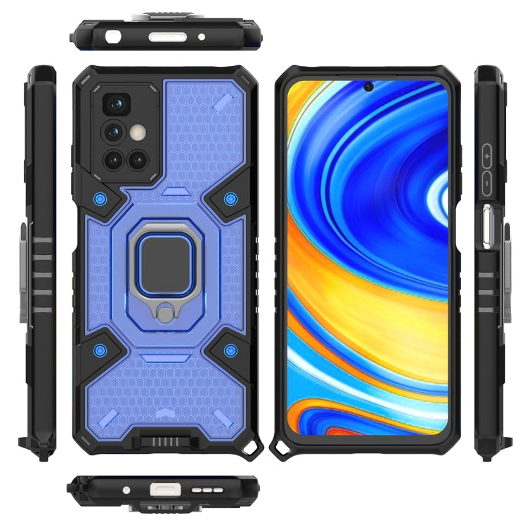 For Xiaomi Redmi 10 Space PC+TPU Shockproof Case with Ring Holder(Blue) - Xiaomi Cases by buy2fix | Online Shopping UK | buy2fix