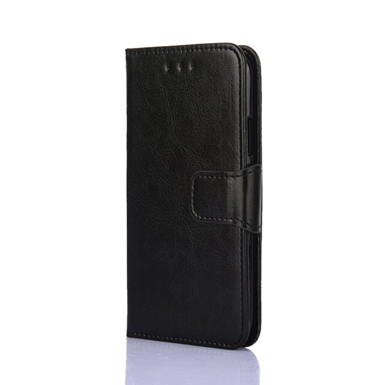 For iPhone XR Crystal Texture Horizontal Flip Leather Case with Holder & Card Slots & Wallet(Black) - More iPhone Cases by buy2fix | Online Shopping UK | buy2fix