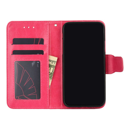 For iPhone SE 2022 / SE 2020 / 8 / 7 Crystal Texture Horizontal Flip Leather Case with Holder & Card Slots & Wallet(Rose Red) - iPhone SE 2022 / 2020 / 8 / 7 Cases by buy2fix | Online Shopping UK | buy2fix