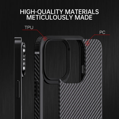 For iPhone 13 Pro iPAKY MG Series Carbon Fiber TPU + PC Shockproof Case (Black) - iPhone 13 Pro Cases by iPAKY | Online Shopping UK | buy2fix