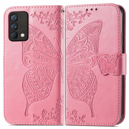 For OPPO Realme GT Master Butterfly Love Flower Embossed Horizontal Flip Leather Case with Holder & Card Slots & Wallet & Lanyard(Pink) - Realme Cases by buy2fix | Online Shopping UK | buy2fix