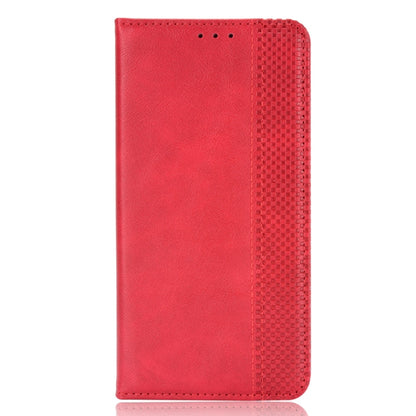 For Doogee S59 / S59 Pro Magnetic Buckle Retro Crazy Horse Texture Horizontal Flip Leather Case with Holder & Card Slots & Photo Frame(Red) - More Brand by buy2fix | Online Shopping UK | buy2fix