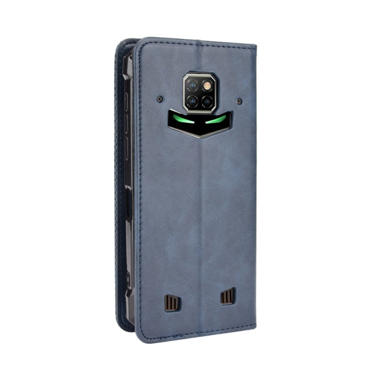 For Doogee S88 Plus / S88 Pro Magnetic Buckle Retro Crazy Horse Texture Horizontal Flip Leather Case with Holder & Card Slots & Photo Frame(Blue) - More Brand by buy2fix | Online Shopping UK | buy2fix