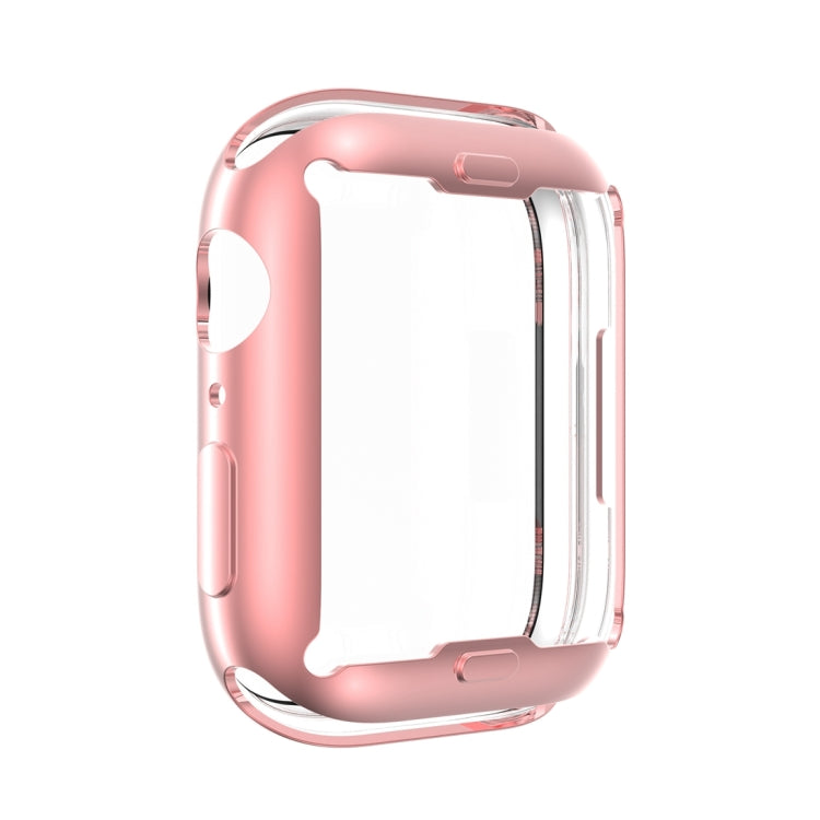 Shockproof TPU All-inclusive Electroplate Protective Case For Apple Watch Series 8 / 7 41mm(Pink) - Watch Cases by buy2fix | Online Shopping UK | buy2fix