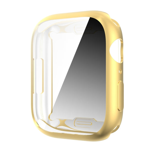 Shockproof TPU All-inclusive Electroplate Protective Case For Apple Watch Series 8 / 7 45mm(Gold) - Watch Cases by buy2fix | Online Shopping UK | buy2fix