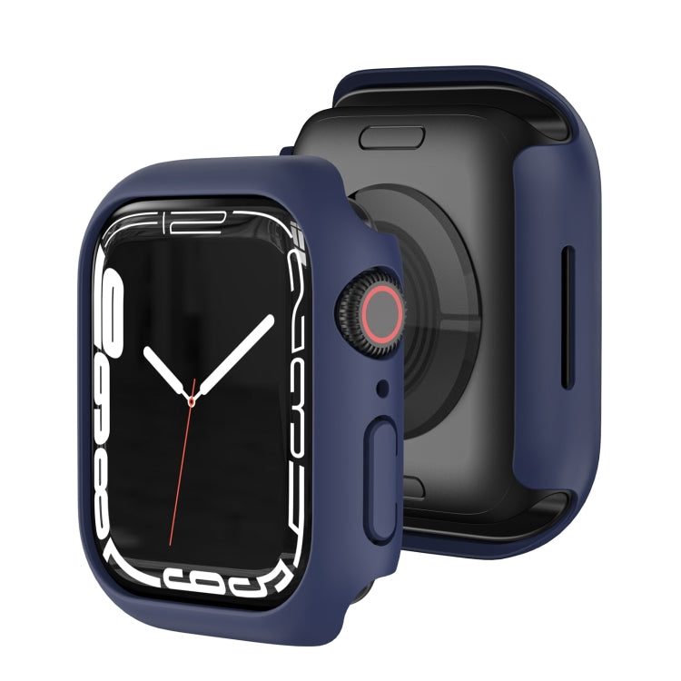 Shockproof TPU Protective Case For Apple Watch Series 9 / 8 / 7 41mm(Dark Blue) - Watch Cases by buy2fix | Online Shopping UK | buy2fix