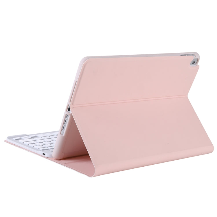 A11B-A Lambskin Texture Square Keycap Bluetooth Keyboard Leather Case with Touch Control For iPad Air 4 2020 10.9 / Pro 11 inch 2021 & 2020 & 2018(Pink) - Universal by buy2fix | Online Shopping UK | buy2fix