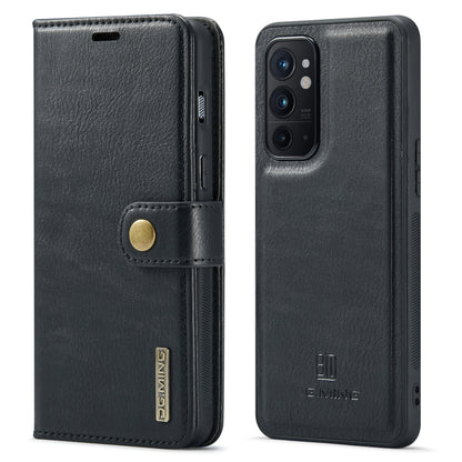 For OnePlus 9RT 5G DG.MING Crazy Horse Texture Detachable Magnetic Leather Phone Case(Black) - OnePlus Cases by DG.MING | Online Shopping UK | buy2fix