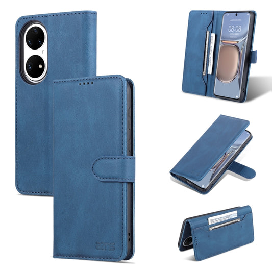 For Huawei P50 Pro AZNS Dream II Skin Feel Horizontal Flip Leather Case(Blue) - Huawei Cases by AZNS | Online Shopping UK | buy2fix