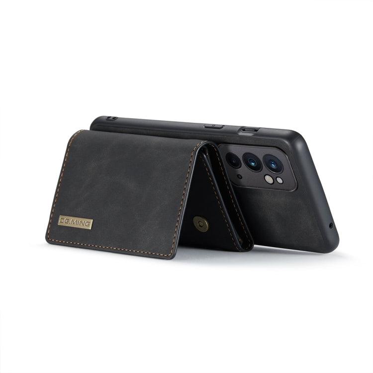 For OnePlus 9RT 5G DG.MING M1 Series 3-Fold Multi Card Wallet Back Cover Leather Phone Case(Black) - OnePlus Cases by DG.MING | Online Shopping UK | buy2fix