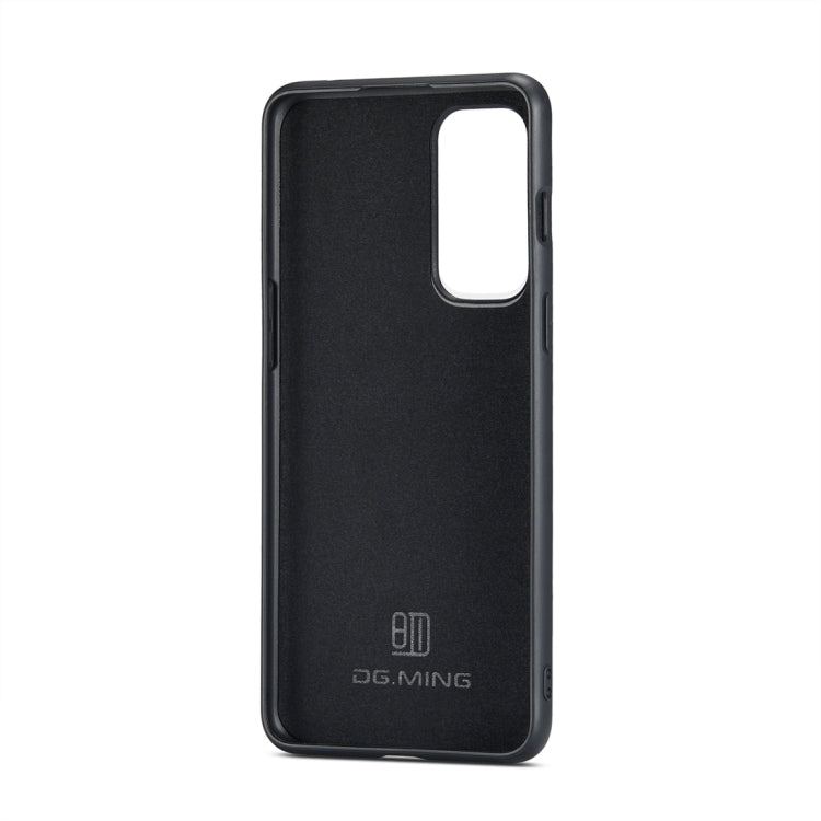 For OnePlus 9RT 5G DG.MING M2 Series 3-Fold Multi Card Bag Back Cover Leather Phone Case(Coffee) - OnePlus Cases by DG.MING | Online Shopping UK | buy2fix