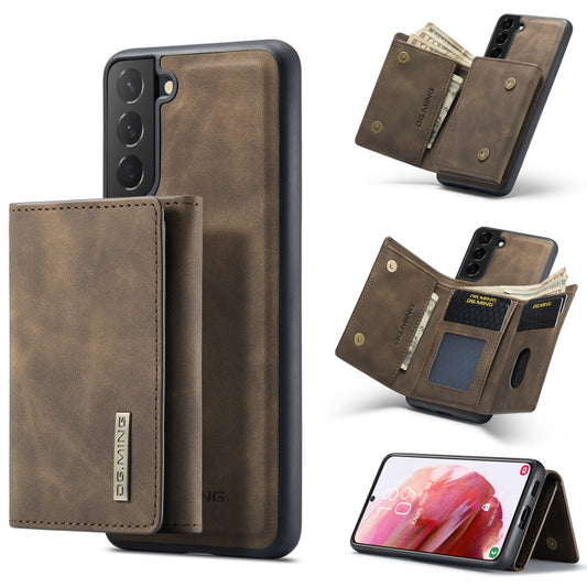 For Samsung Galaxy S22 5G DG.MING M1 Series 3-Fold Multi Card Wallet Phone Case(Coffee) - Galaxy S22 5G Cases by DG.MING | Online Shopping UK | buy2fix