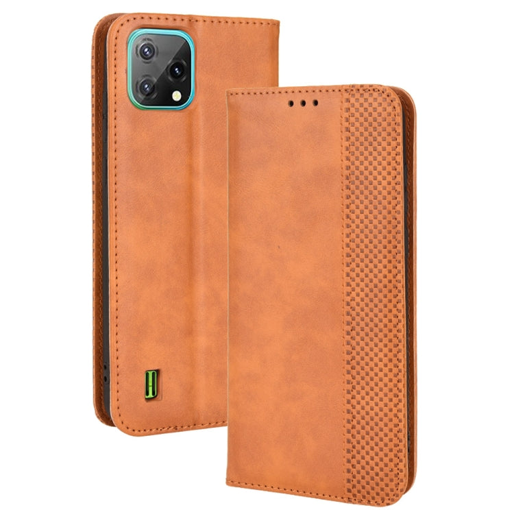 For Blackview A55 Magnetic Buckle Retro Crazy Horse Leather Phone Case(Brown) - More Brand by buy2fix | Online Shopping UK | buy2fix