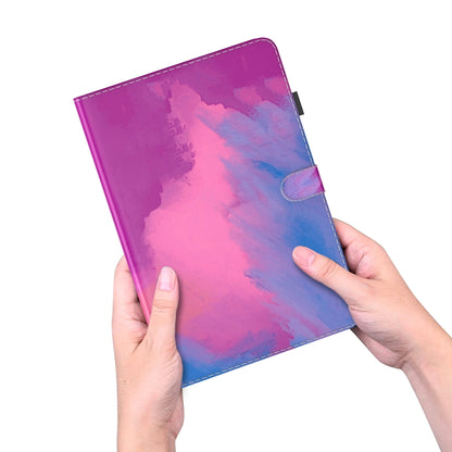 For Samsung Galaxy Tab S9 Watercolor Pattern Flip Leather Tablet Case(Purple Red) - Galaxy Tab S9 Cases by buy2fix | Online Shopping UK | buy2fix