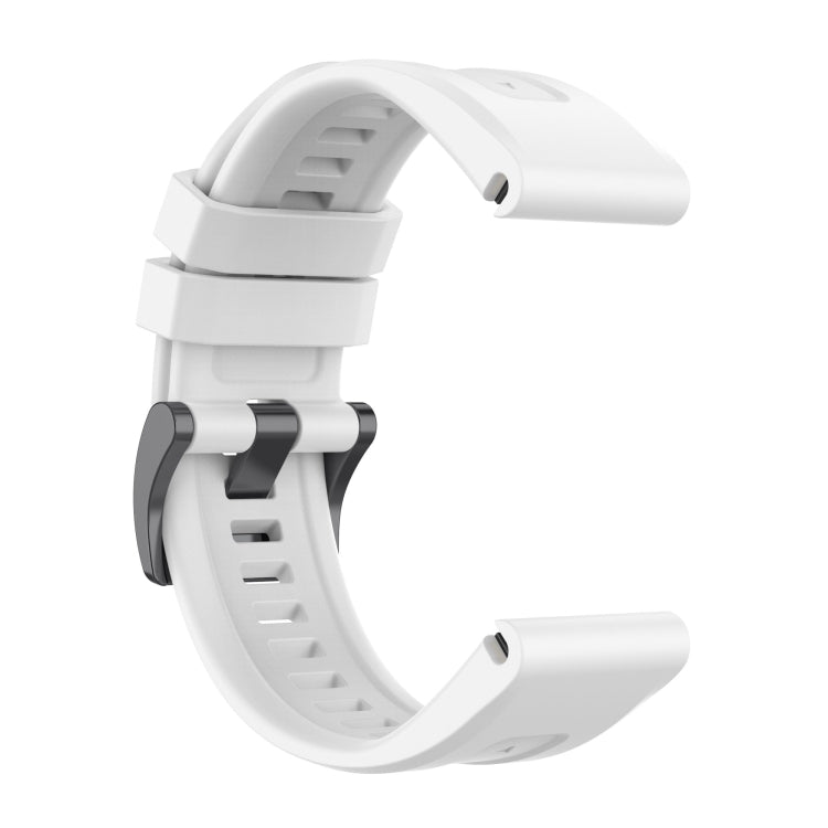 For Garmin Fenix 7 Quick Release Silicone Watch Band(White) - Watch Bands by buy2fix | Online Shopping UK | buy2fix